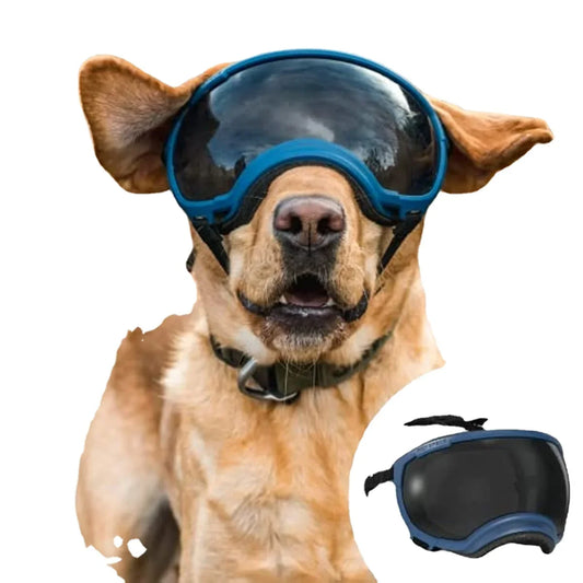 ATUBAN Dog Goggles Anti UV Strong Impact Resistance Adjustable Elastic Puppy Large Breed Dog Goggles Breathable Pet Sunglasses