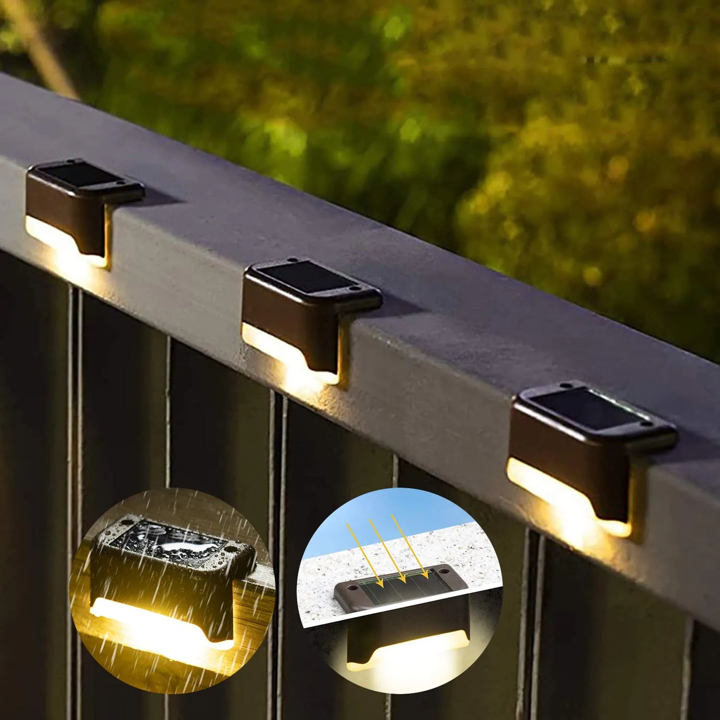 4/8/12/16pcs Solar LED Lights Outdoor Garden Light Deck Lamp Solar Stairs Light Waterproof Solar Step Lamp Patio Garden Decor