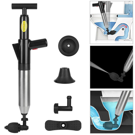 High Pressure Drain Plunger Sewer Pipe Unblocker Air Drain Blaster Dredge Clog Remover Toilet Plunger